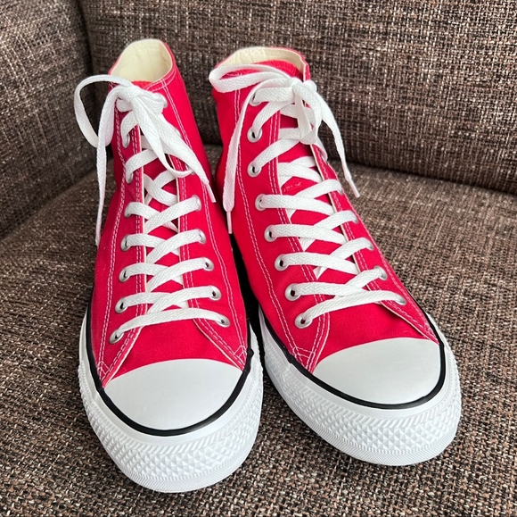Mens Converse Chuck Taylor All Star Red High Tops, Size 12 - Picture 7 of 7